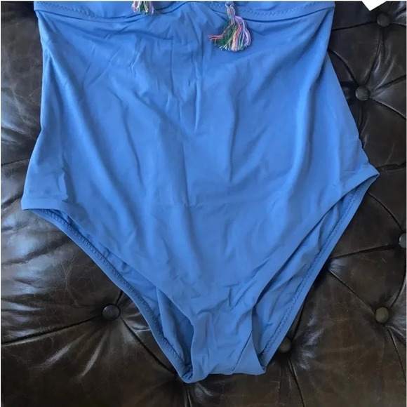 New Becca Mardi Gras One piece swimsuit mist crochet plus size bathing suit swim - Picture 4 of 16